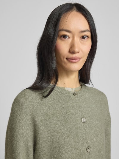 Samsøe Samsøe Cardigan mit Rundhalsausschnitt Modell 'NOR' Oliv 3