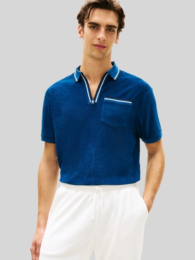Tommy Hilfiger regular fit poloshirt van badstof Donkerblauw - 4