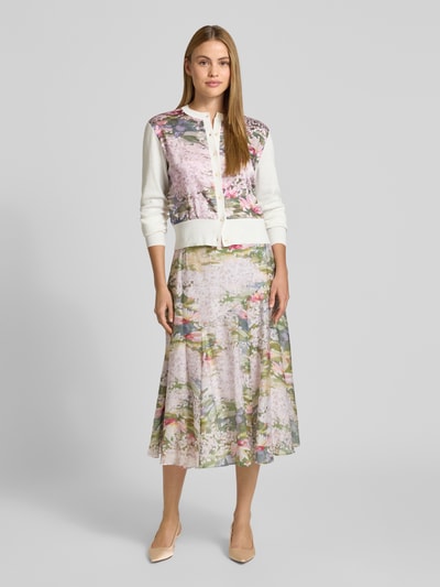 Kobiece modelka nosi Midirock mit Reißverschluss Modell 'LAYDA' od Ted Baker, Lyocell-mix, linia A, Szerokość w rozmiarze 36: 37 cm, długość całkowita 82 cm, widok całej sylwetki z przodu.