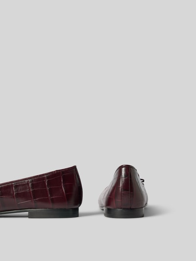 Tory Burch Ballerinas aus echtem Leder Bordeaux 3