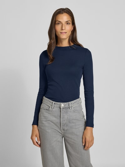Christian Berg Woman Bluzka z długim rękawem ze stójką Ciemnoniebieski 4