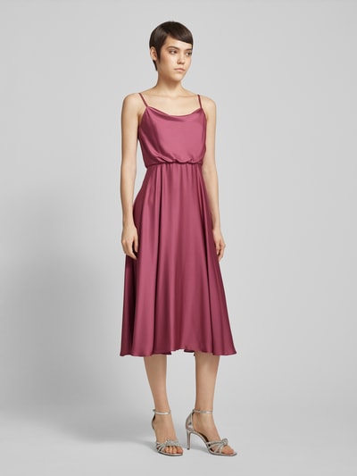 Jake*s Cocktail Cocktailkleid mit Wasserfall-Ausschnitt Rose Melange 1