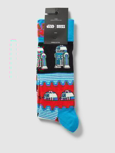 Happy Socks Sokken met motiefprint, model 'Star Wars™ R2-D2' Turkoois - 3