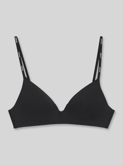 HUGO BH im Leo-Print mit Allover-Muster Modell 'SHADOW BRALETTE' Black 1