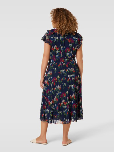 Lauren Ralph Lauren Curve Midikleid mit floralem Muster Modell 'PRAPAVY' Dunkelblau 5