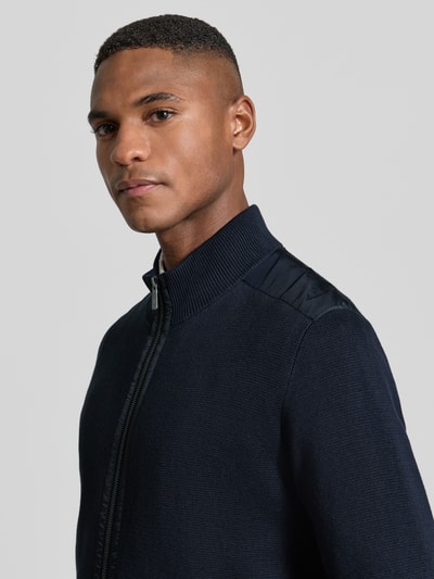 Christian Berg Men Strickjacke mit Reißverschluss Marine 3