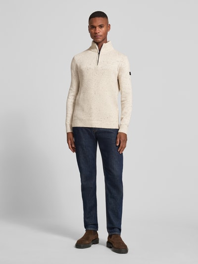 Tom Tailor Regular fit schipperstrui van katoenmix Offwhite - 1