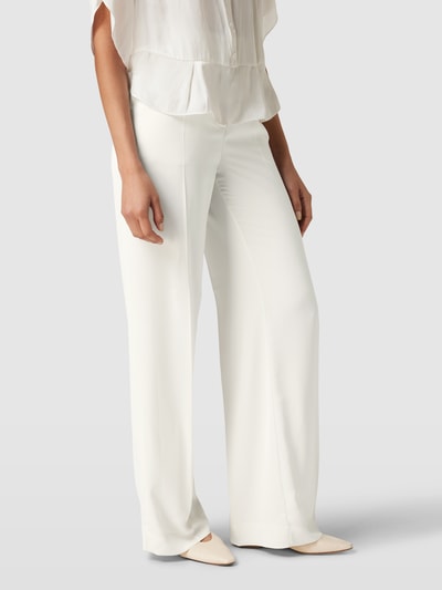 Calvin Klein Womenswear Wide Leg Fit Bundfaltenhose mit französischen Eingrifftaschen Weiss 4