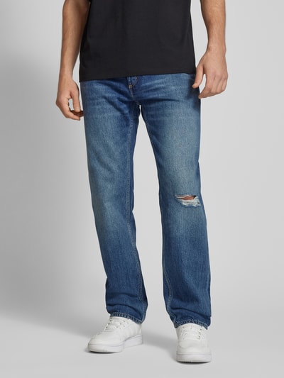 Hugo Blue Regular Fit Jeans im Destroyed-Look Modell 'Jonah' Dunkelblau 4