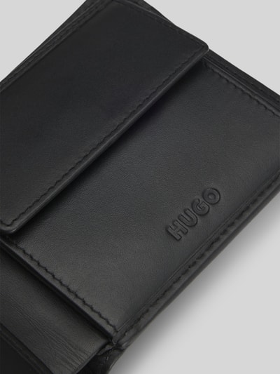 HUGO Portemonnee van echt runderleer, model 'TIBBY' Zwart - 4