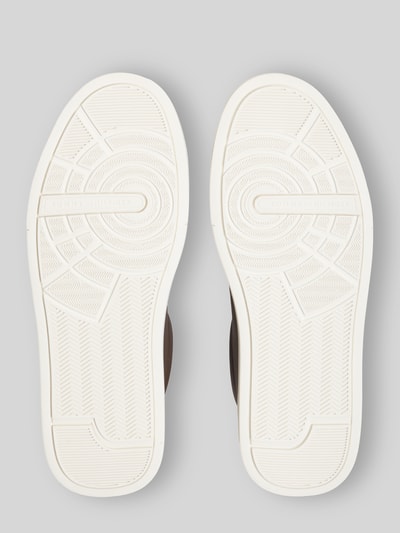 Tommy Hilfiger Sneaker aus Leder-Textil-Mix mit Label-Schriftzug Mittelbraun 3