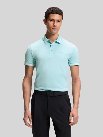 BOSS Green Koszulka polo o kroju regular fit z czystej bawełny model „PADDY” Morski 4