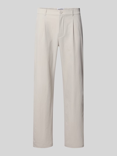Produktfoto, Regular Fit Hose mit französischen Eingrifftaschen von JAKE*S STUDIO MEN in hellem Beige, glatte Textur, elastischer Material-Mix