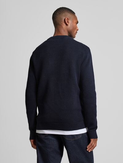 SELECTED HOMME Gebreide pullover met ribboorden, model 'DANE' Marineblauw - 5