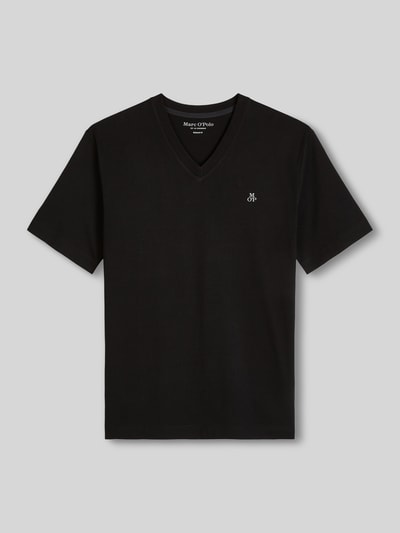 Marc O'Polo męski t-shirt o kroju regular fit z czystej bawełny Czarny 2