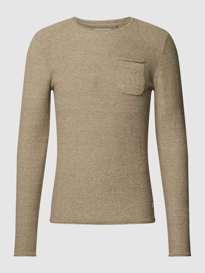 Blend Strickpullover in Melange-Optik Haselnuss Braun 2