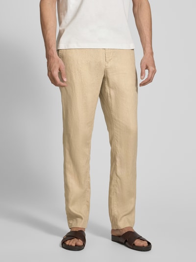 Gant Relaxed Fit Leinenhose mit Tunnelzug Beige 4
