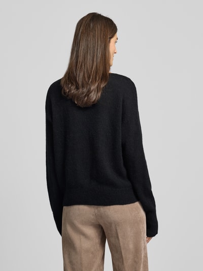 Brax Gebreide pullover met ribboorden, model 'LISA' Zwart - 5