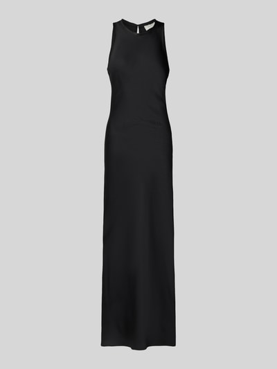 Neo Noir Maxikleid aus Satin Modell 'Celinie' Black 2