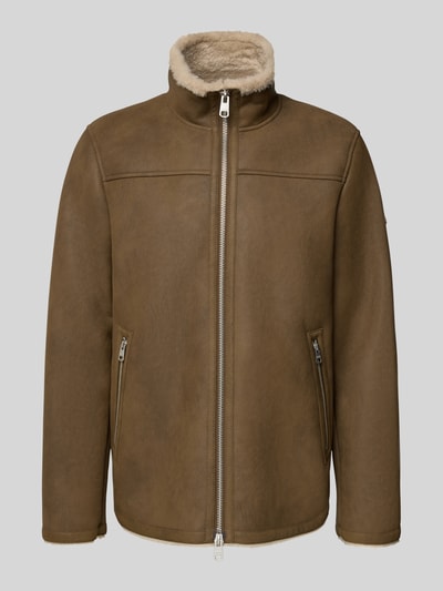 Cinque Jacke in Leder-Optik Modell 'BARROW' Dunkelbraun 2