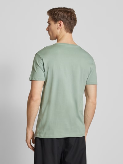 Alpha Industries T-shirt z czystej bawełny Limonkowy 5