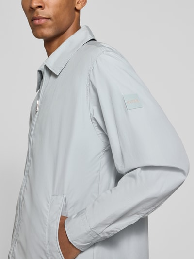 BOSS Orange regular fit overshirt van puur katoen model 'LUTTI' IJsblauw - 3