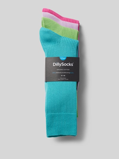 DillySocks Socken mit Strukturmuster im 4er-Pack Blau 3