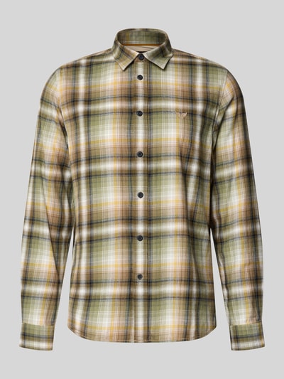 PME Legend Regular fit vrijetijdsoverhemd met kentkraag en labelstitching Olijfgroen - 2