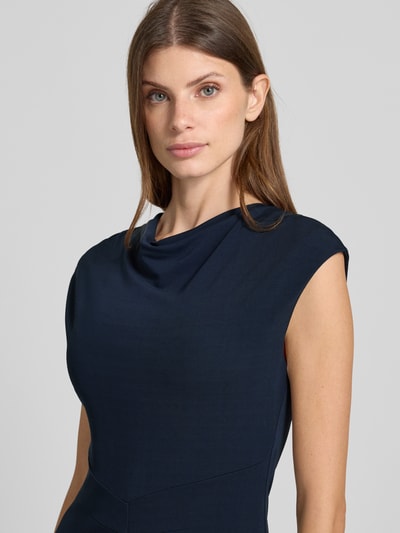 BOSS Sukienka midi o kroju slim fit z dżerseju wiskozowego model ‘ELAMI’ Granatowy 3