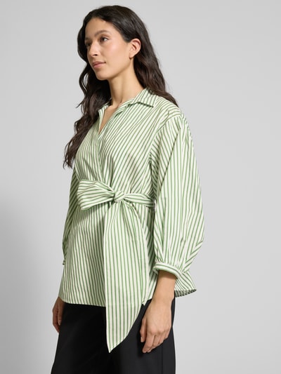 Weekend Max Mara Relaxed Fit Wickelbluse aus Baumwoll-Seiden-Mix Modell 'CECI' Gruen 3