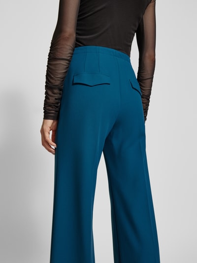 Windsor Wide leg pantalon met persplooien Petrol - 3