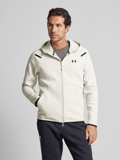 Under Armour Sweatjack met tweewegsritssluiting, model 'Unstoppable' Offwhite - 4