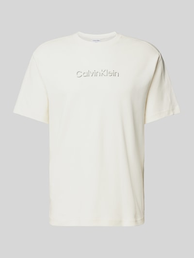 CK Calvin Klein T-Shirt mit Label-Detail Offwhite 2