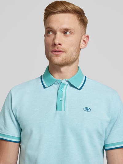 Tom Tailor Regular Fit Poloshirt mit Label-Print Lagune 3