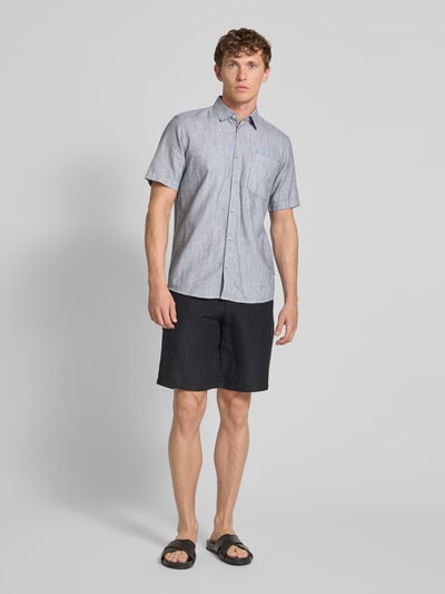 Tom Tailor Regular Fit Freizeithemd aus reiner Baumwolle Mittelgrau 1