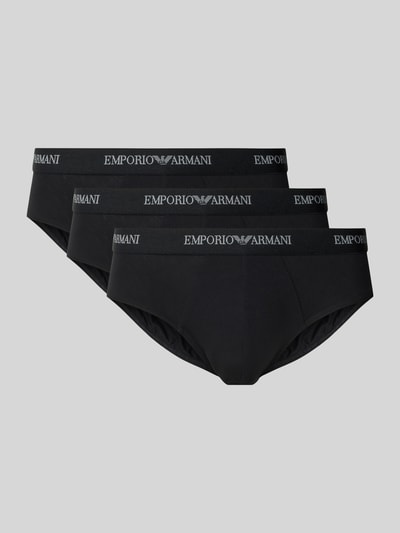 Emporio Armani Slip mit elastischem Logo-Bund im 3er-Pack Black 1