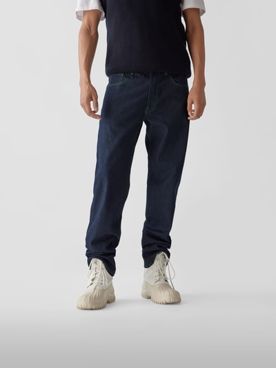 Jacquemus Bootcut Jeans mit Label-Patch Marine 4