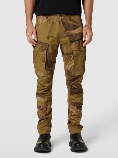 G-Star Raw Spodnie cargo z wzorem moro Khaki 4