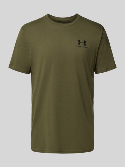 Under Armour T-shirt z nadrukiem z logo Oliwkowy 2