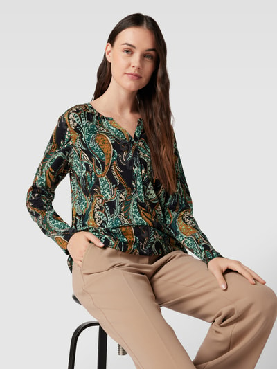 Soyaconcept Blusenshirt mit Paisley-Muster Modell 'FELICITY' Smaragd 3