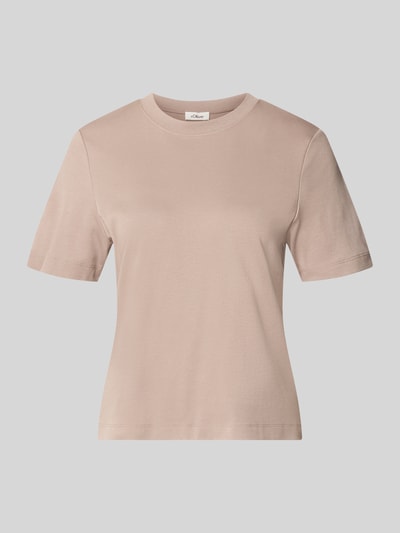 s.Oliver RED LABEL Regular fit t-shirt van puur katoen Taupe - 1