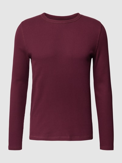 MCNEAL Longsleeve mit Strukturmuster Aubergine 2