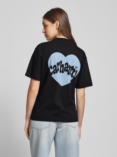 Carhartt Work In Progress Oversized T-Shirt mit Label-Print Modell 'AMOUR' Black 5