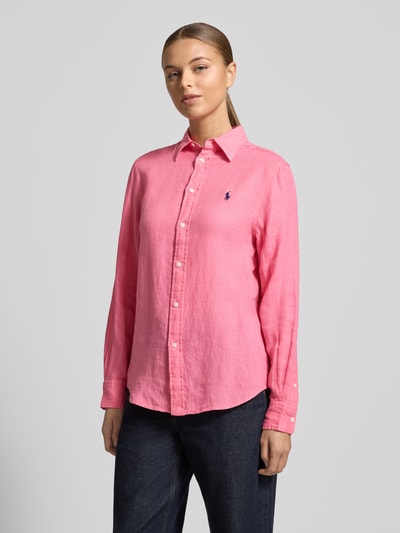 Polo Ralph Lauren Overhemdblouse met knoopsluiting Felroze - 4