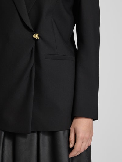 HUGO Getailleerde lange blazer met wikkellook, model 'AMEANE' Zwart - 3