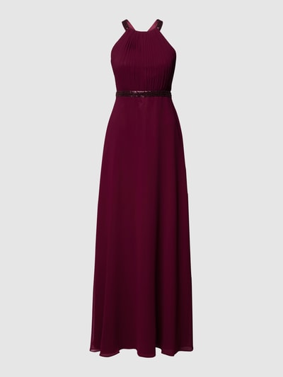V.M. Abendkleid mit Taillenpasse Kirschrot 2