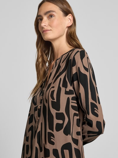 Christian Berg Woman Longbluse mit V-Ausschnitt Mittelbraun 3