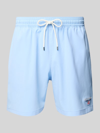 Polo Sport Relaxed Fit Badeshorts mit Eingrifftaschen Modell 'TRAVLER' Hellblau 1