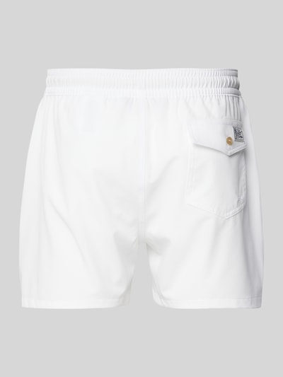 Polo Ralph Lauren Badehose mit Logo-Stitching Modell 'TRAVELER' Weiss 3