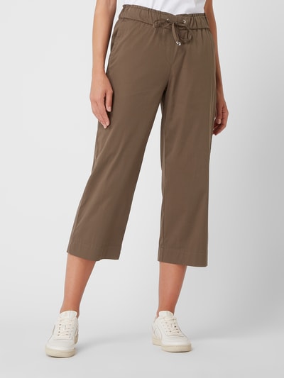 TONI Culotte met stretch, model 'Pia'  Kaki - 4